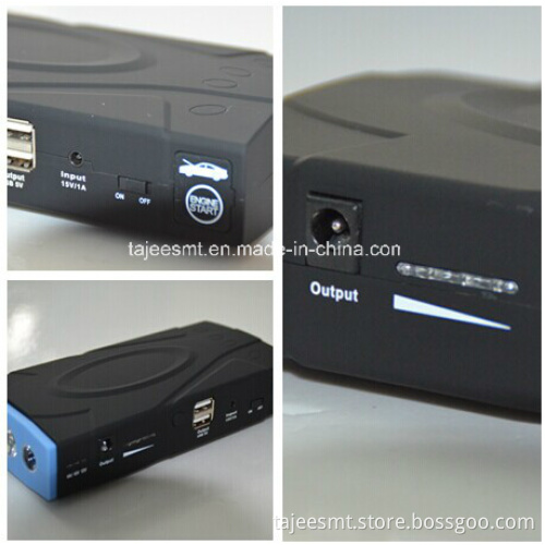 Car Jump Starter with Wihte/Red/Blue 3 Color LED and 3 Modes: Torch/SOS/Strobe